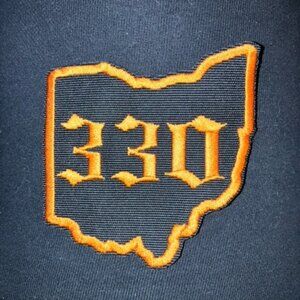 Ohio proud area code 330 patch in Harley-Davidson orange and black colors